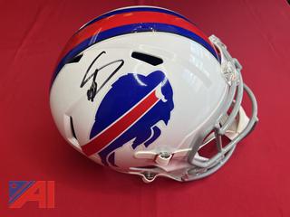 Stefon Diggs Signed Bills Full-Size Speed Helmet (Beckett)